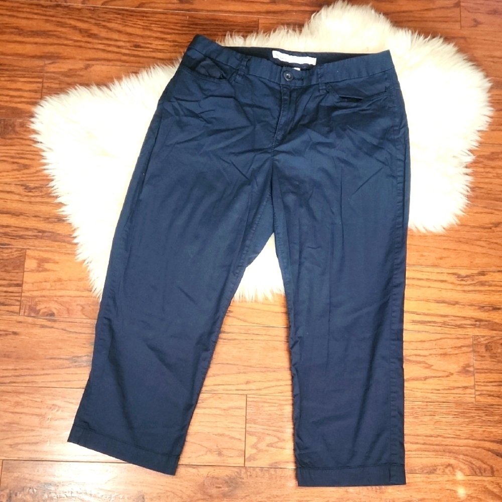 Old Navy Dark Blue Classic Rise Womens Business Casual Capris' - Picture 1 of 3